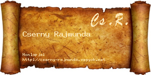 Cserny Rajmunda névjegykártya
