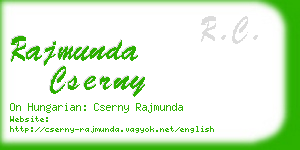 rajmunda cserny business card